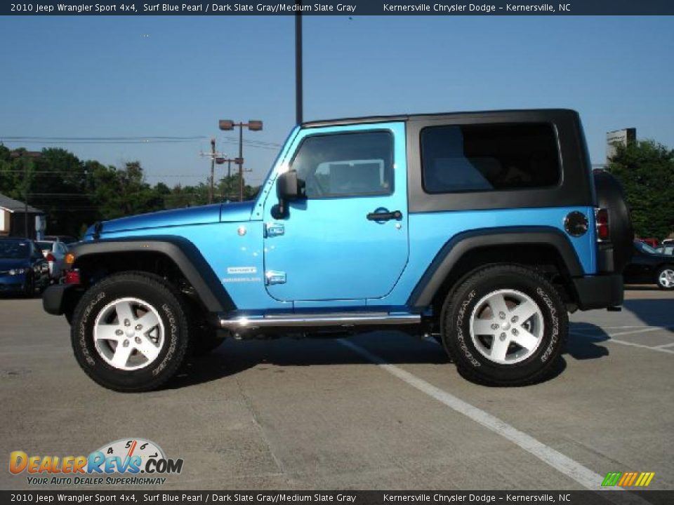 2010 Jeep Wrangler Sport 4x4 Surf Blue Pearl / Dark Slate Gray/Medium Slate Gray Photo #6