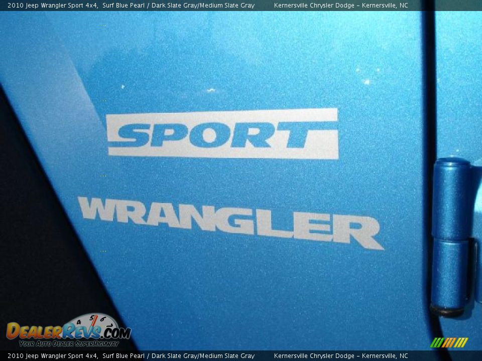 2010 Jeep Wrangler Sport 4x4 Surf Blue Pearl / Dark Slate Gray/Medium Slate Gray Photo #16