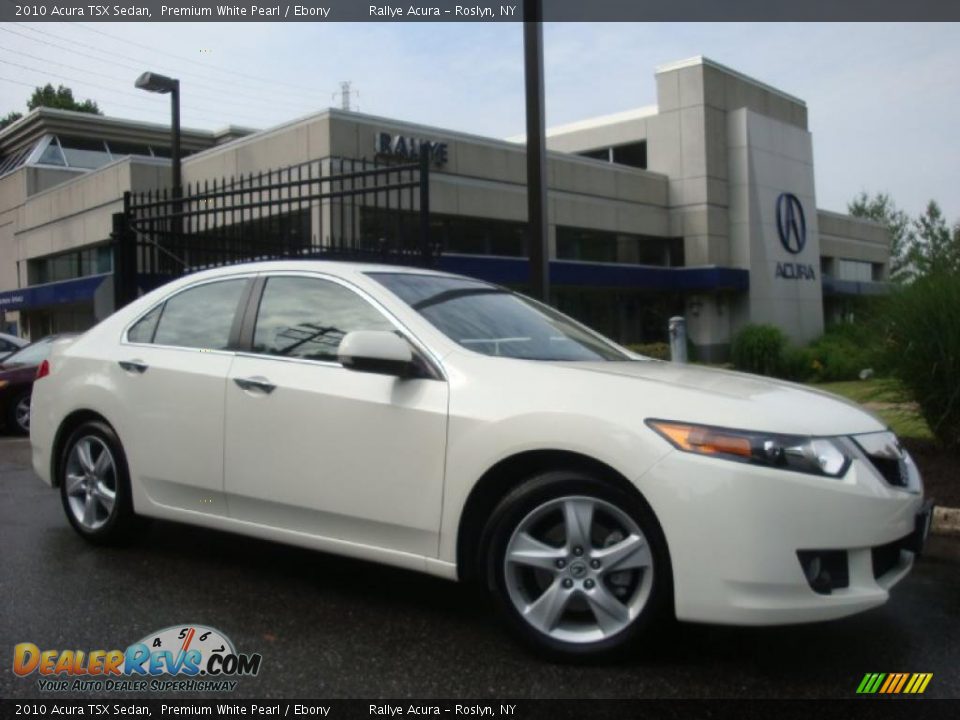 2010 Acura TSX Sedan Premium White Pearl / Ebony Photo #1
