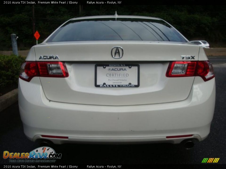 2010 Acura TSX Sedan Premium White Pearl / Ebony Photo #5