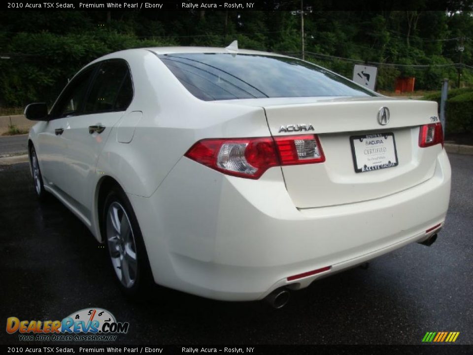 2010 Acura TSX Sedan Premium White Pearl / Ebony Photo #6