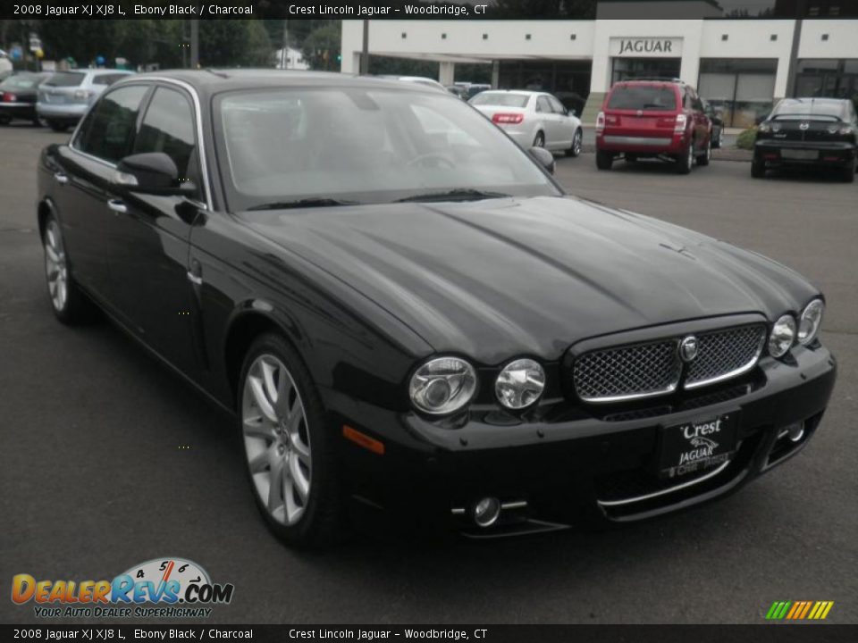 2008 Jaguar XJ XJ8 L Ebony Black / Charcoal Photo #3