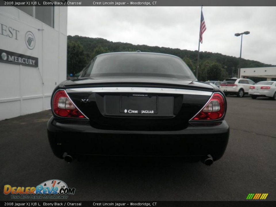 2008 Jaguar XJ XJ8 L Ebony Black / Charcoal Photo #5