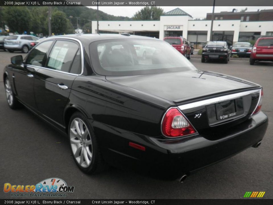 2008 Jaguar XJ XJ8 L Ebony Black / Charcoal Photo #6