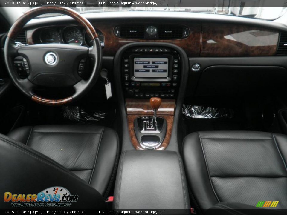 2008 Jaguar XJ XJ8 L Ebony Black / Charcoal Photo #10