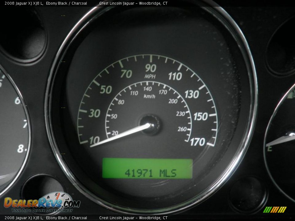 2008 Jaguar XJ XJ8 L Ebony Black / Charcoal Photo #12
