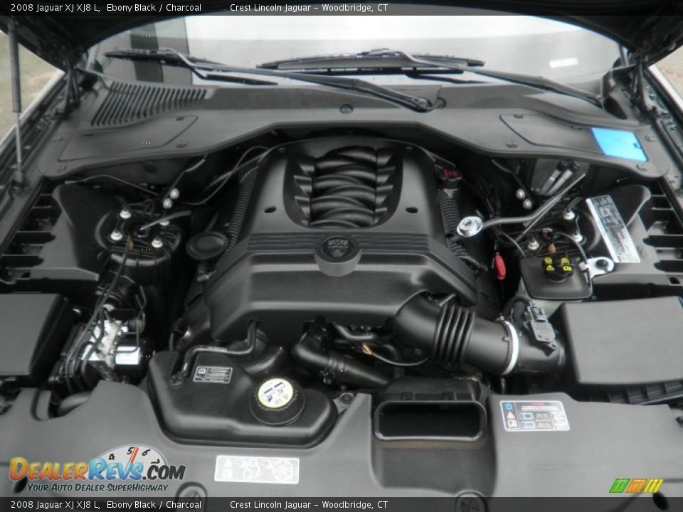 2008 Jaguar XJ XJ8 L Ebony Black / Charcoal Photo #13