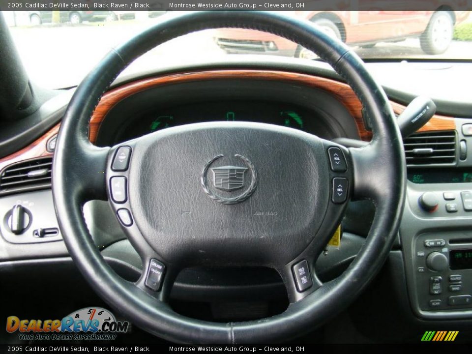 2005 Cadillac DeVille Sedan Black Raven / Black Photo #17