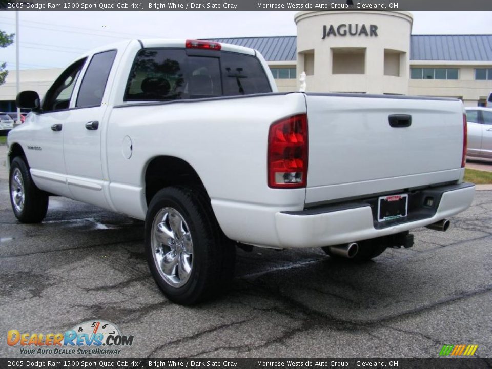 2005 Dodge Ram 1500 Sport Quad Cab 4x4 Bright White / Dark Slate Gray Photo #3