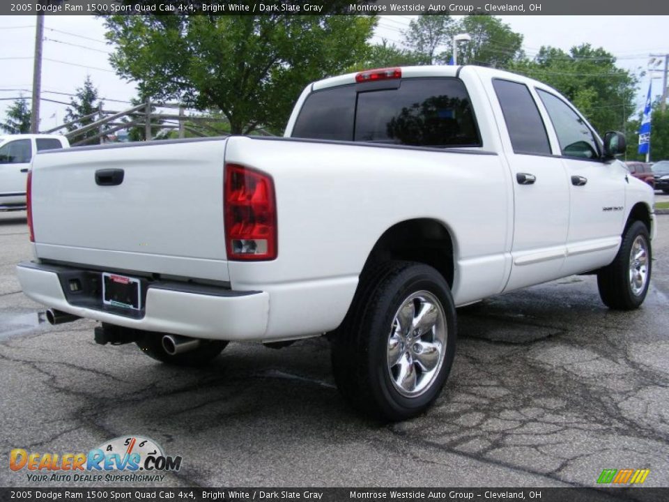 2005 Dodge Ram 1500 Sport Quad Cab 4x4 Bright White / Dark Slate Gray Photo #5