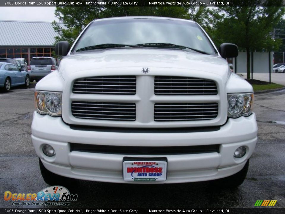 2005 Dodge Ram 1500 Sport Quad Cab 4x4 Bright White / Dark Slate Gray Photo #8