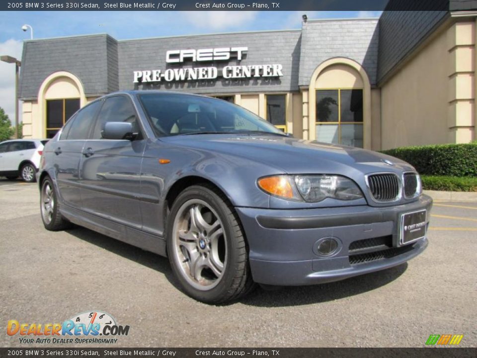 2005 BMW 3 Series 330i Sedan Steel Blue Metallic / Grey Photo #1