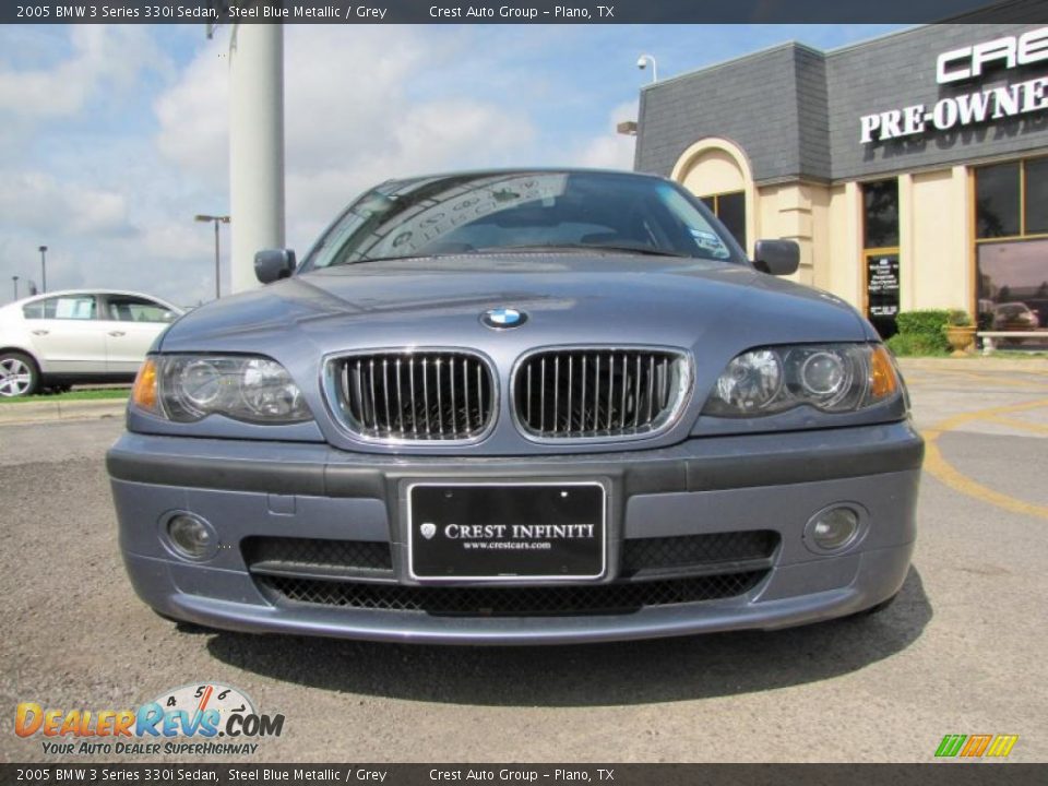 2005 BMW 3 Series 330i Sedan Steel Blue Metallic / Grey Photo #2
