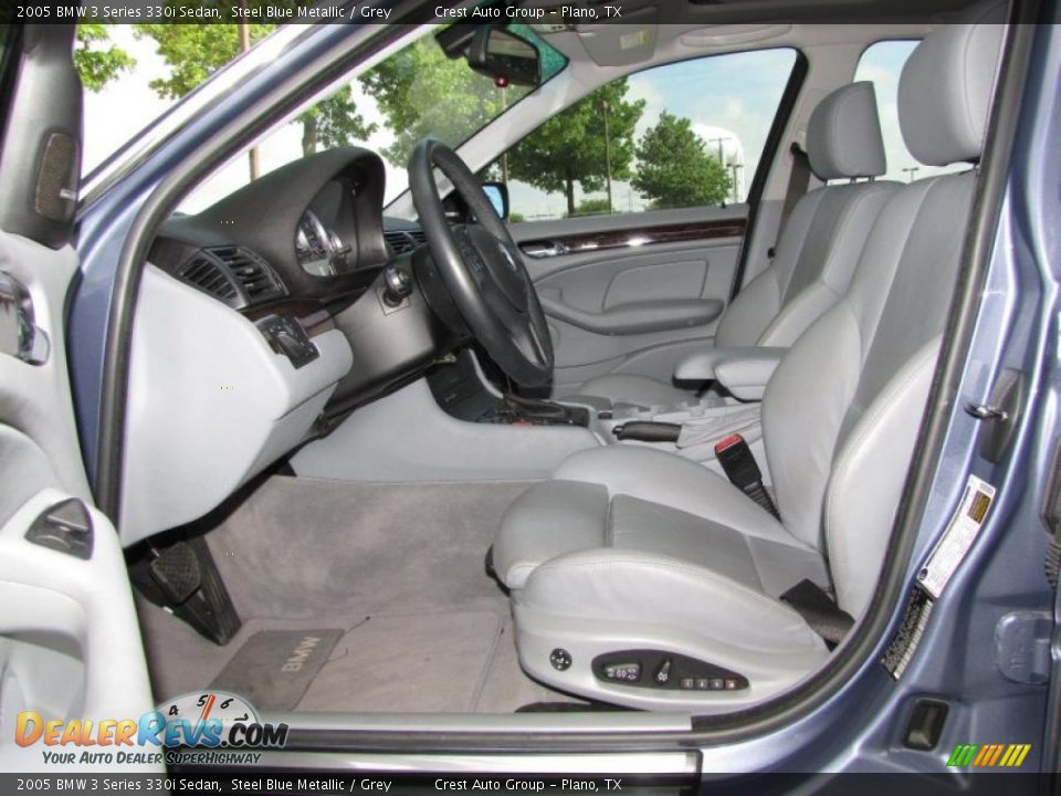 2005 BMW 3 Series 330i Sedan Steel Blue Metallic / Grey Photo #8