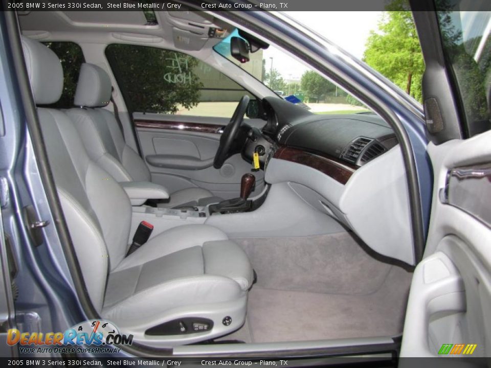 2005 BMW 3 Series 330i Sedan Steel Blue Metallic / Grey Photo #9