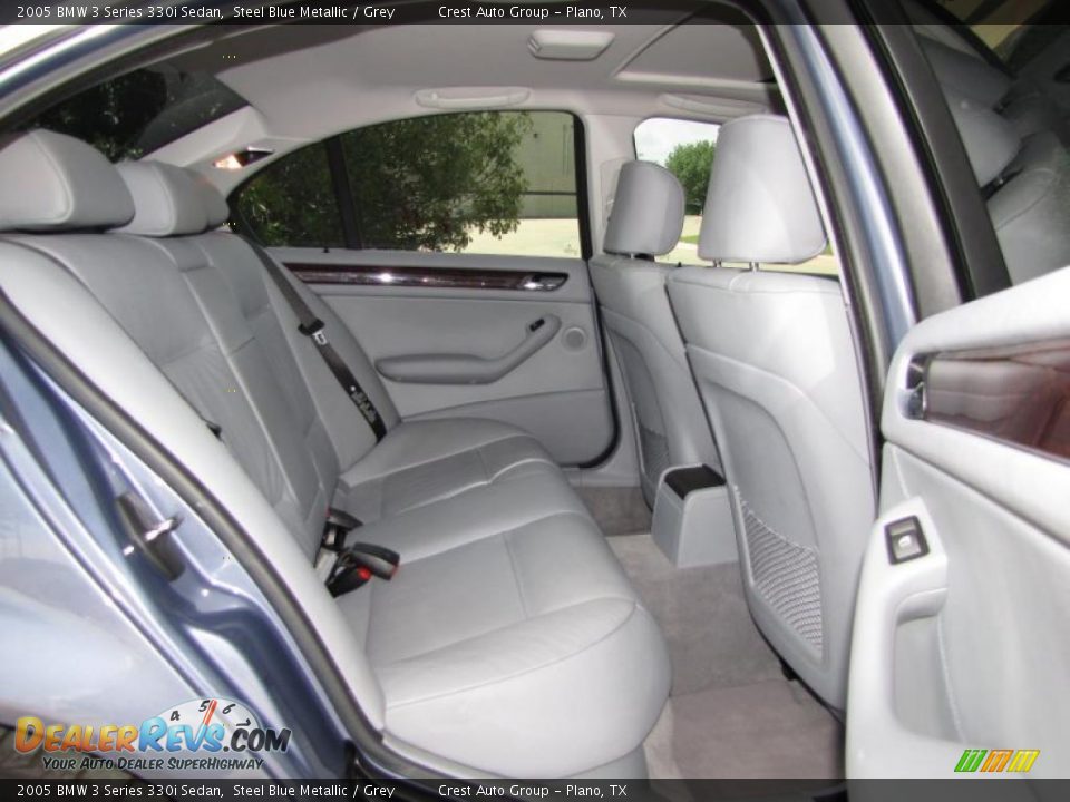 2005 BMW 3 Series 330i Sedan Steel Blue Metallic / Grey Photo #10
