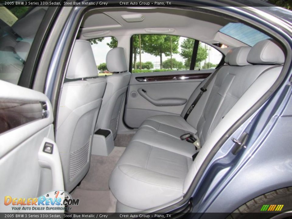 2005 BMW 3 Series 330i Sedan Steel Blue Metallic / Grey Photo #11