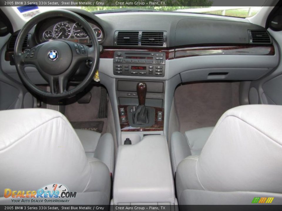 2005 BMW 3 Series 330i Sedan Steel Blue Metallic / Grey Photo #13