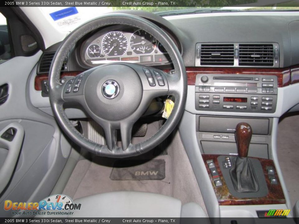 2005 BMW 3 Series 330i Sedan Steel Blue Metallic / Grey Photo #14