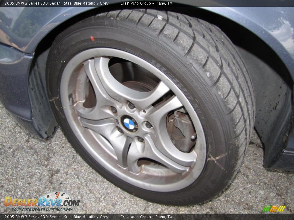2005 BMW 3 Series 330i Sedan Steel Blue Metallic / Grey Photo #19