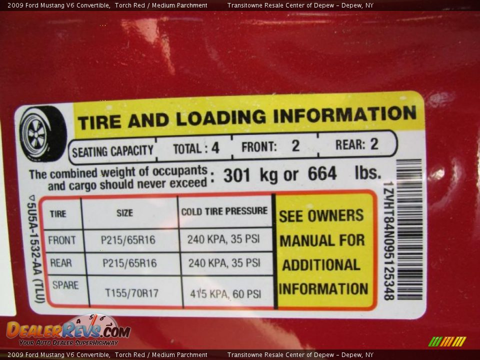2009 Ford Mustang V6 Convertible Torch Red / Medium Parchment Photo #23