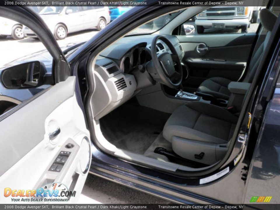 2008 Dodge Avenger SXT Brilliant Black Crystal Pearl / Dark Khaki/Light Graystone Photo #5
