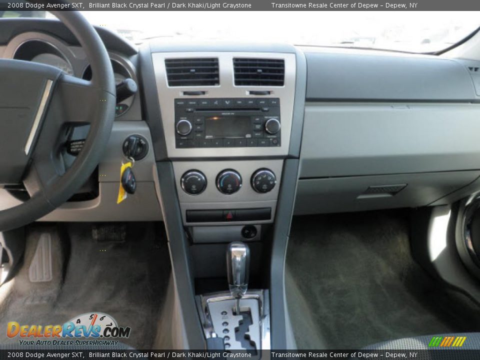 2008 Dodge Avenger SXT Brilliant Black Crystal Pearl / Dark Khaki/Light Graystone Photo #7