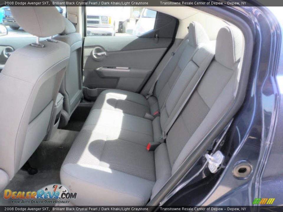 2008 Dodge Avenger SXT Brilliant Black Crystal Pearl / Dark Khaki/Light Graystone Photo #8