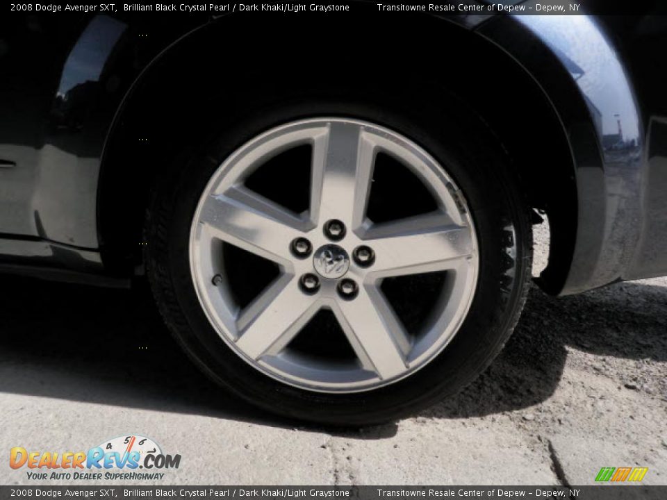 2008 Dodge Avenger SXT Brilliant Black Crystal Pearl / Dark Khaki/Light Graystone Photo #9