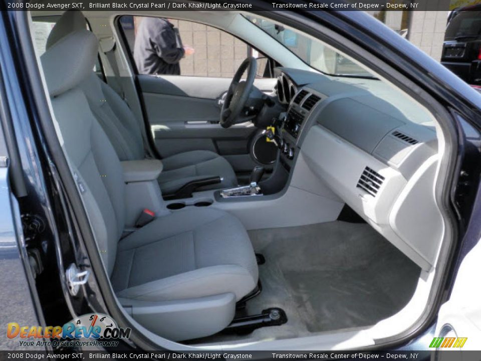 2008 Dodge Avenger SXT Brilliant Black Crystal Pearl / Dark Khaki/Light Graystone Photo #10