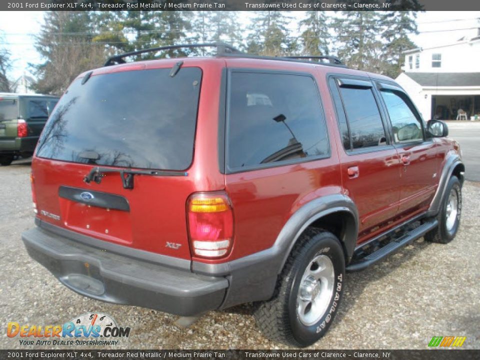 2001 Ford Explorer XLT 4x4 Toreador Red Metallic / Medium Prairie Tan Photo #3