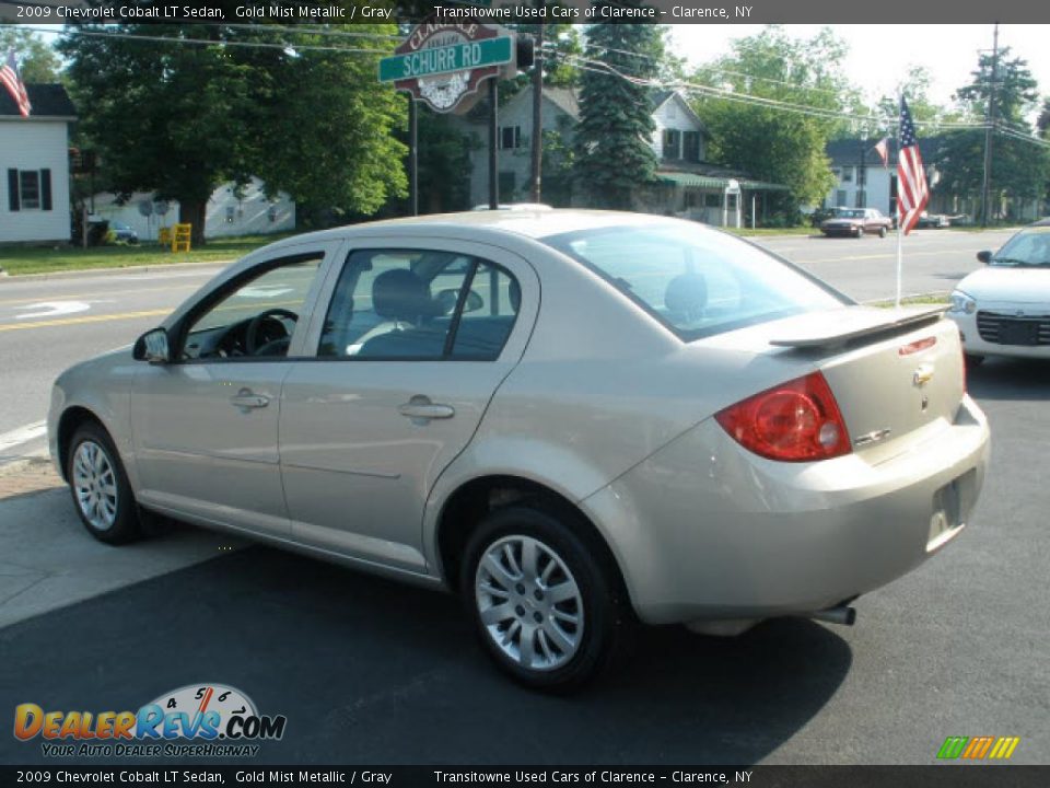 2009 Chevrolet Cobalt LT Sedan Gold Mist Metallic / Gray Photo #9