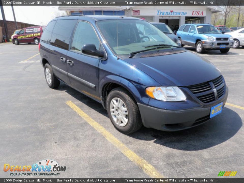 2006 Dodge Caravan SE Midnight Blue Pearl / Dark Khaki/Light Graystone Photo #4