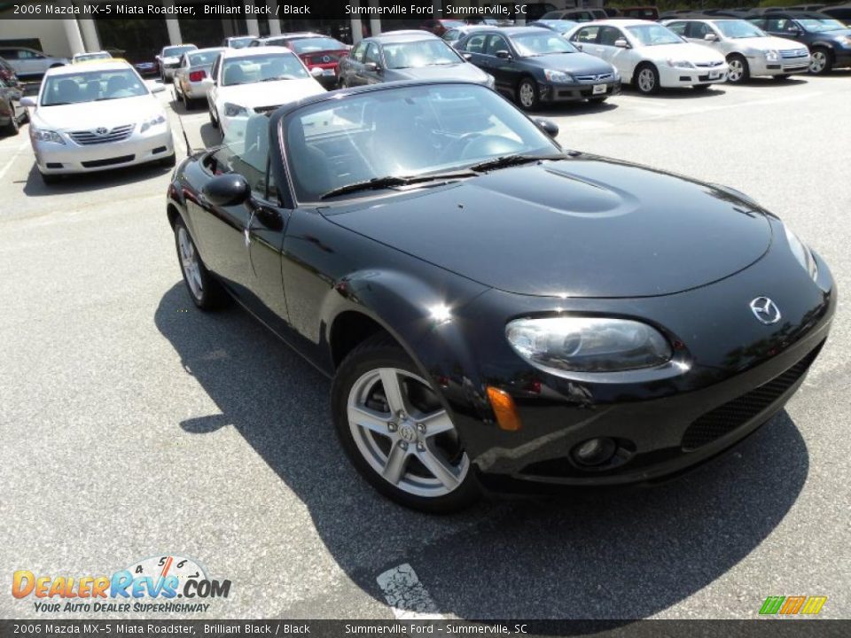2006 Mazda MX-5 Miata Roadster Brilliant Black / Black Photo #1