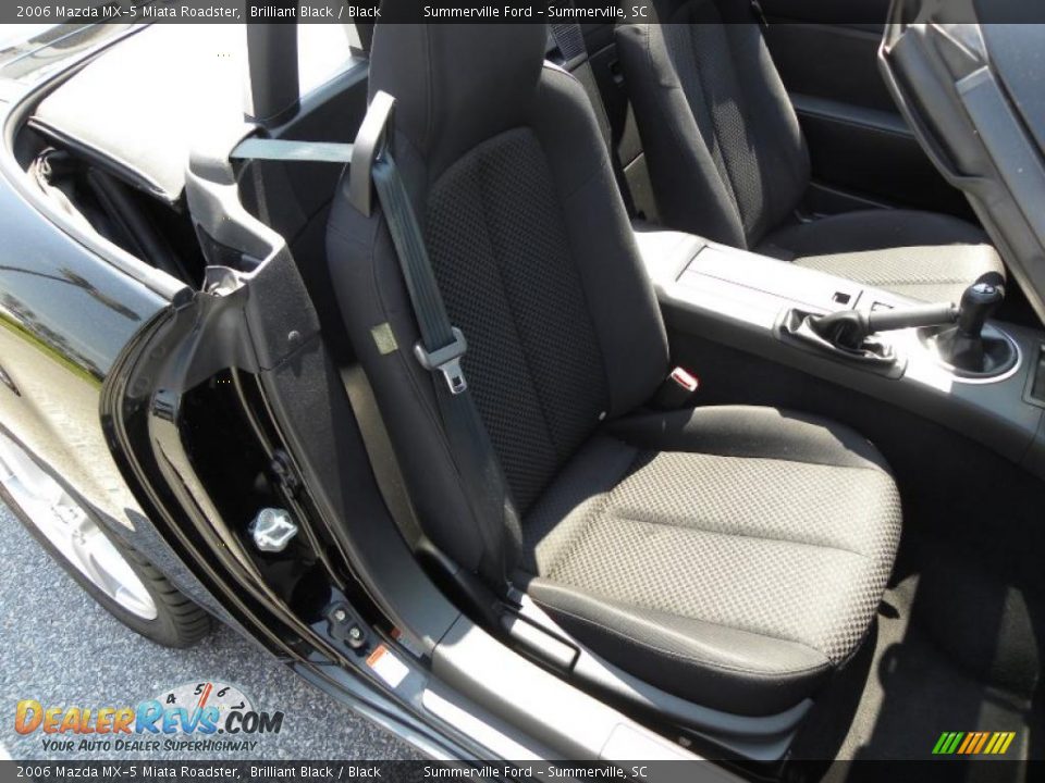 2006 Mazda MX-5 Miata Roadster Brilliant Black / Black Photo #6