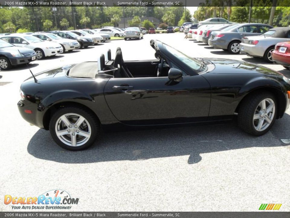 2006 Mazda MX-5 Miata Roadster Brilliant Black / Black Photo #7