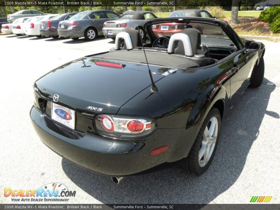 2006 Mazda MX-5 Miata Roadster Brilliant Black / Black Photo #8