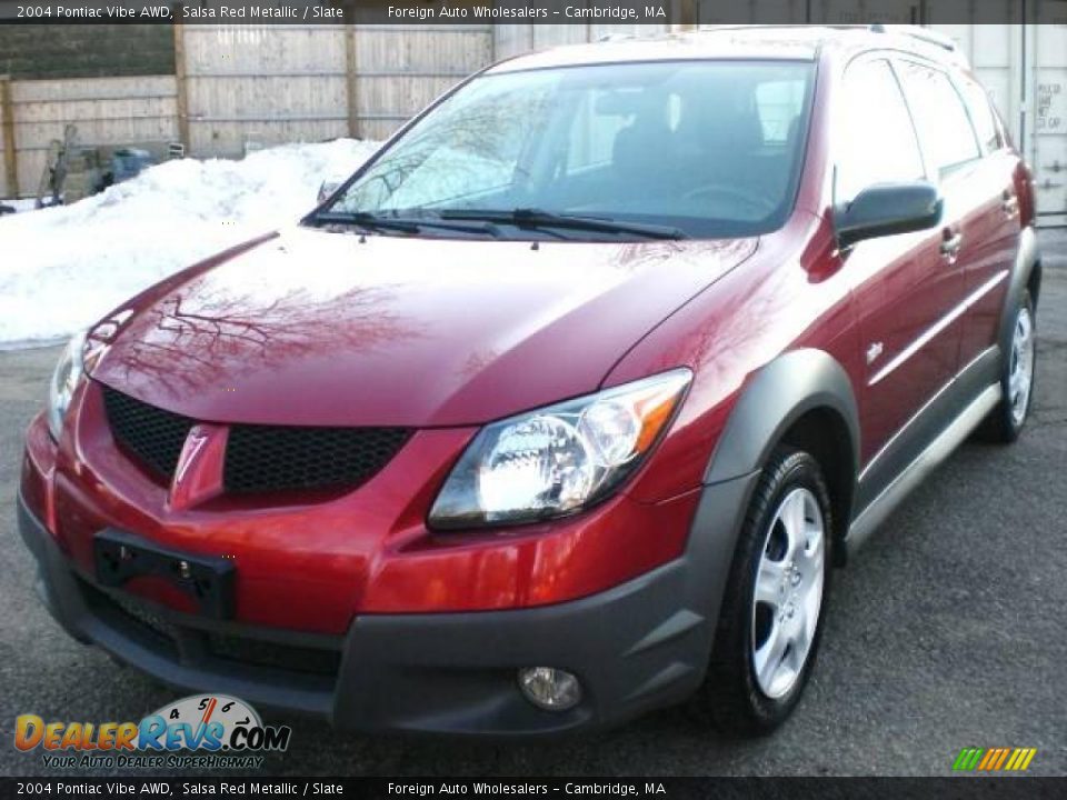 2004 Pontiac Vibe AWD Salsa Red Metallic / Slate Photo #1