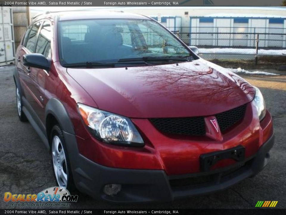 2004 Pontiac Vibe AWD Salsa Red Metallic / Slate Photo #2