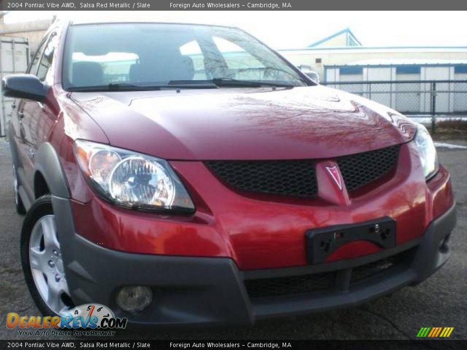 2004 Pontiac Vibe AWD Salsa Red Metallic / Slate Photo #5