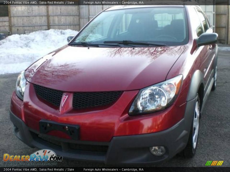 2004 Pontiac Vibe AWD Salsa Red Metallic / Slate Photo #9