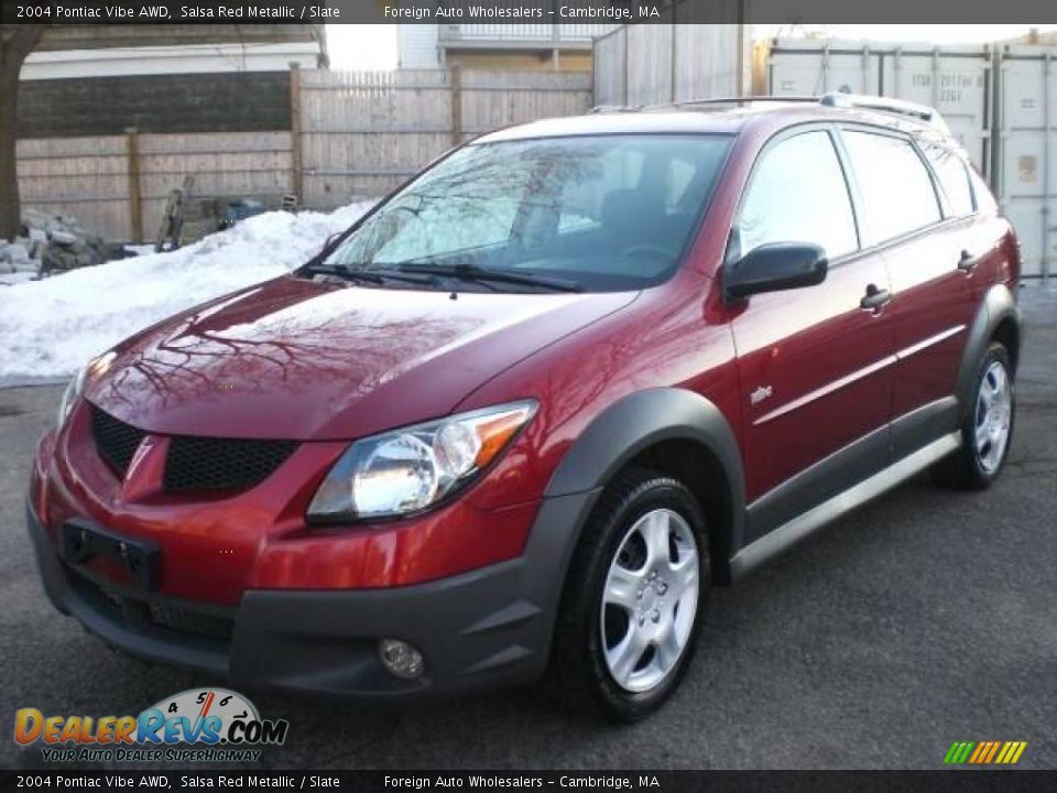 2004 Pontiac Vibe AWD Salsa Red Metallic / Slate Photo #10