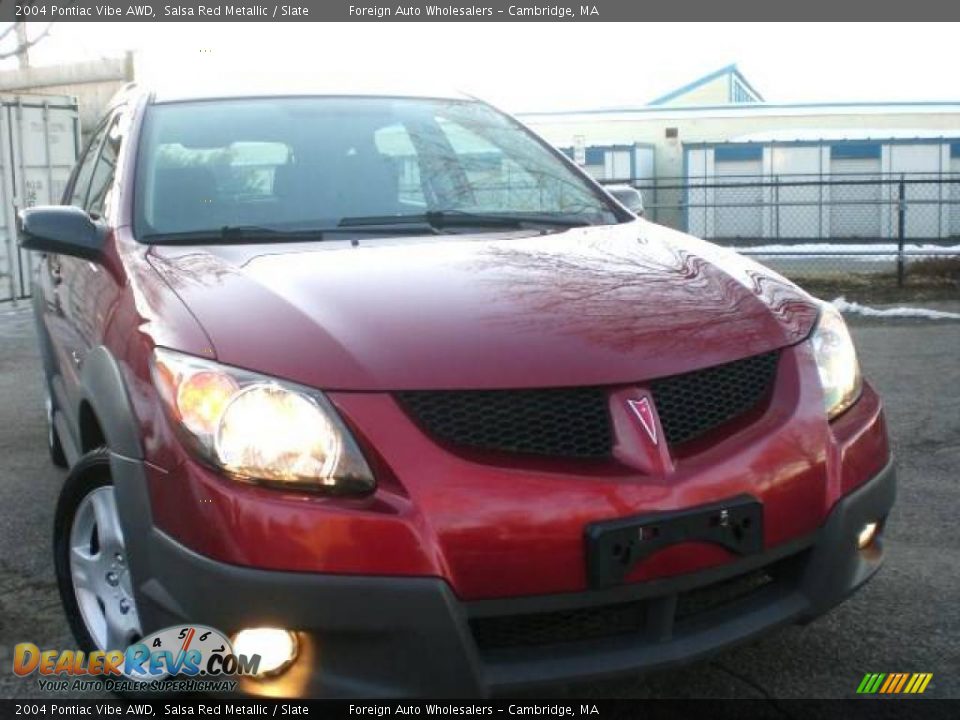 2004 Pontiac Vibe AWD Salsa Red Metallic / Slate Photo #12