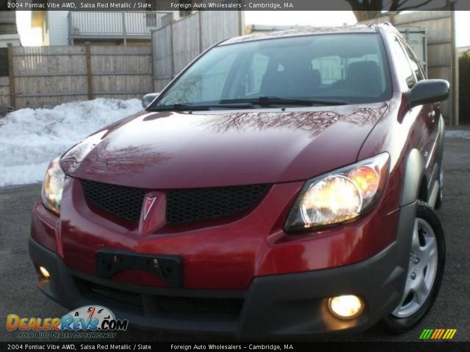 2004 Pontiac Vibe AWD Salsa Red Metallic / Slate Photo #15