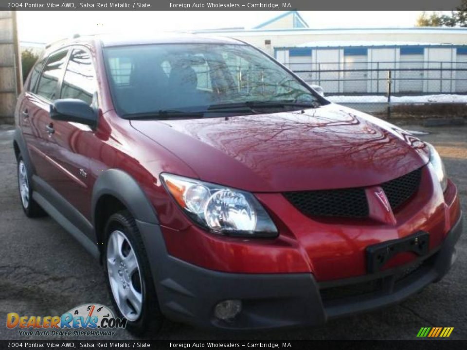 2004 Pontiac Vibe AWD Salsa Red Metallic / Slate Photo #20