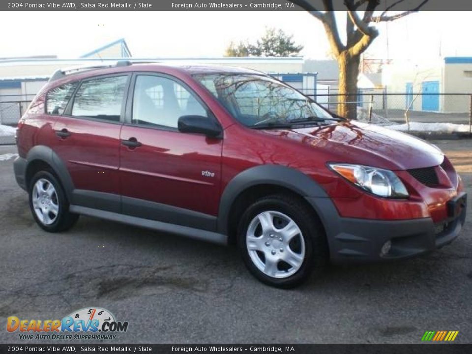 2004 Pontiac Vibe AWD Salsa Red Metallic / Slate Photo #23