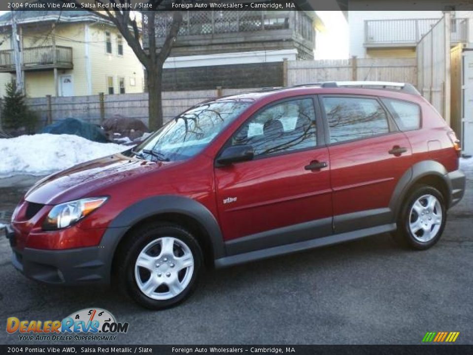 2004 Pontiac Vibe AWD Salsa Red Metallic / Slate Photo #27