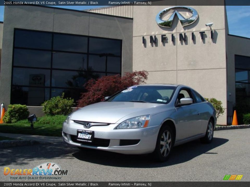 2005 Honda Accord EX V6 Coupe Satin Silver Metallic / Black Photo #1