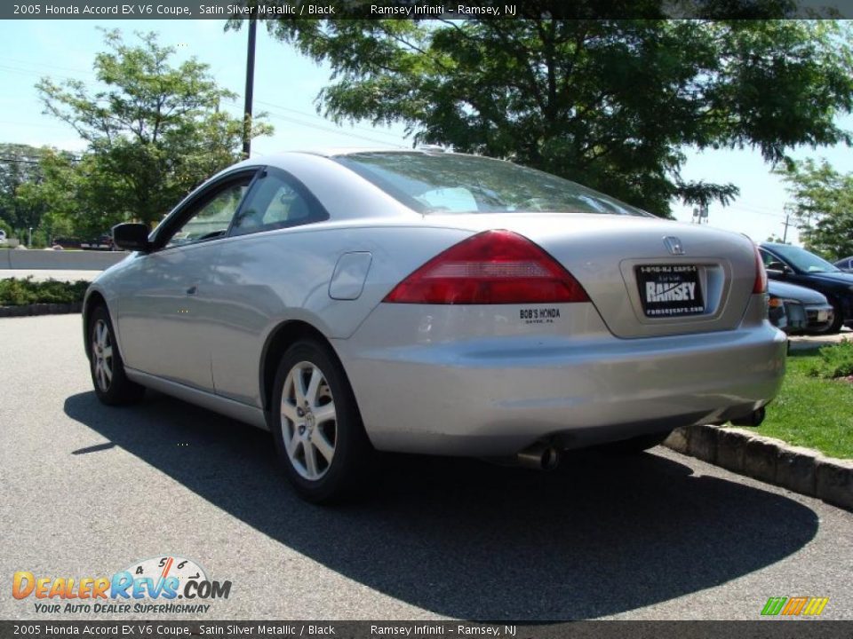2005 Honda Accord EX V6 Coupe Satin Silver Metallic / Black Photo #2