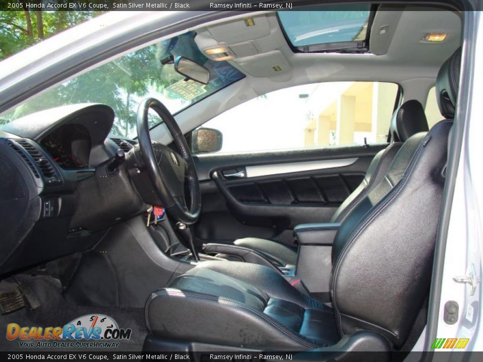 2005 Honda Accord EX V6 Coupe Satin Silver Metallic / Black Photo #4